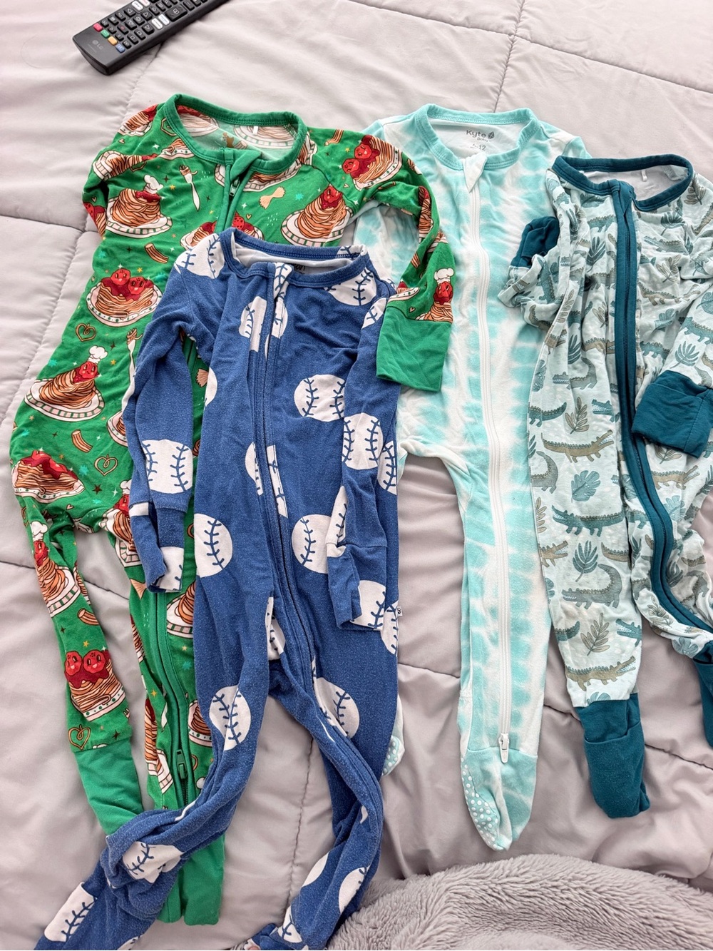(4) Designer Baby Bamboo Onesie Bundle